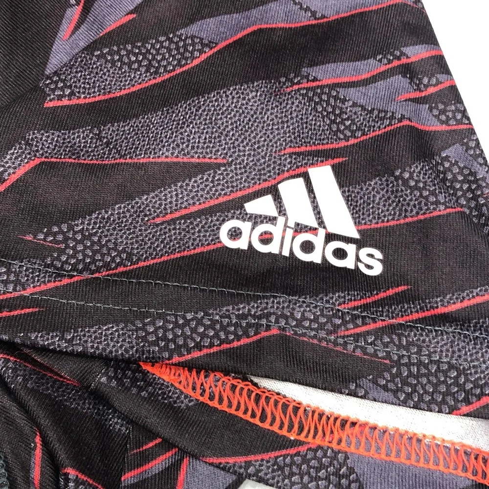 ADIDAS REFRESH SEIZE THE DAY TEE BLACK/GRAY/ORANGE SIZE LARGE